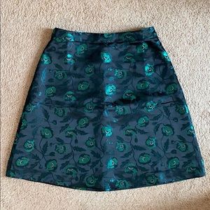 J. Crew Factory Party Green Poppy Skirt Size 4